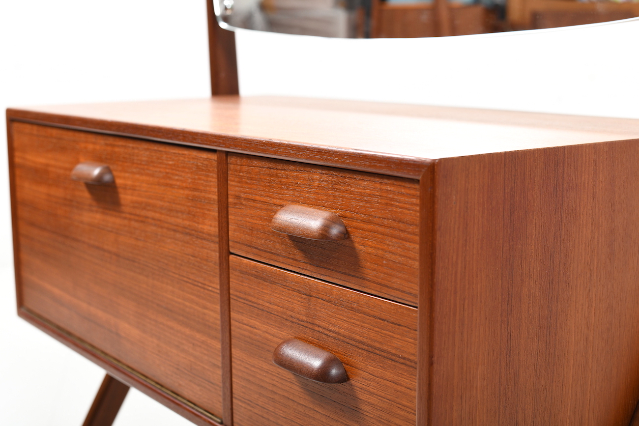 1950s Danish Teak Wooden Dressing Table Room of Art