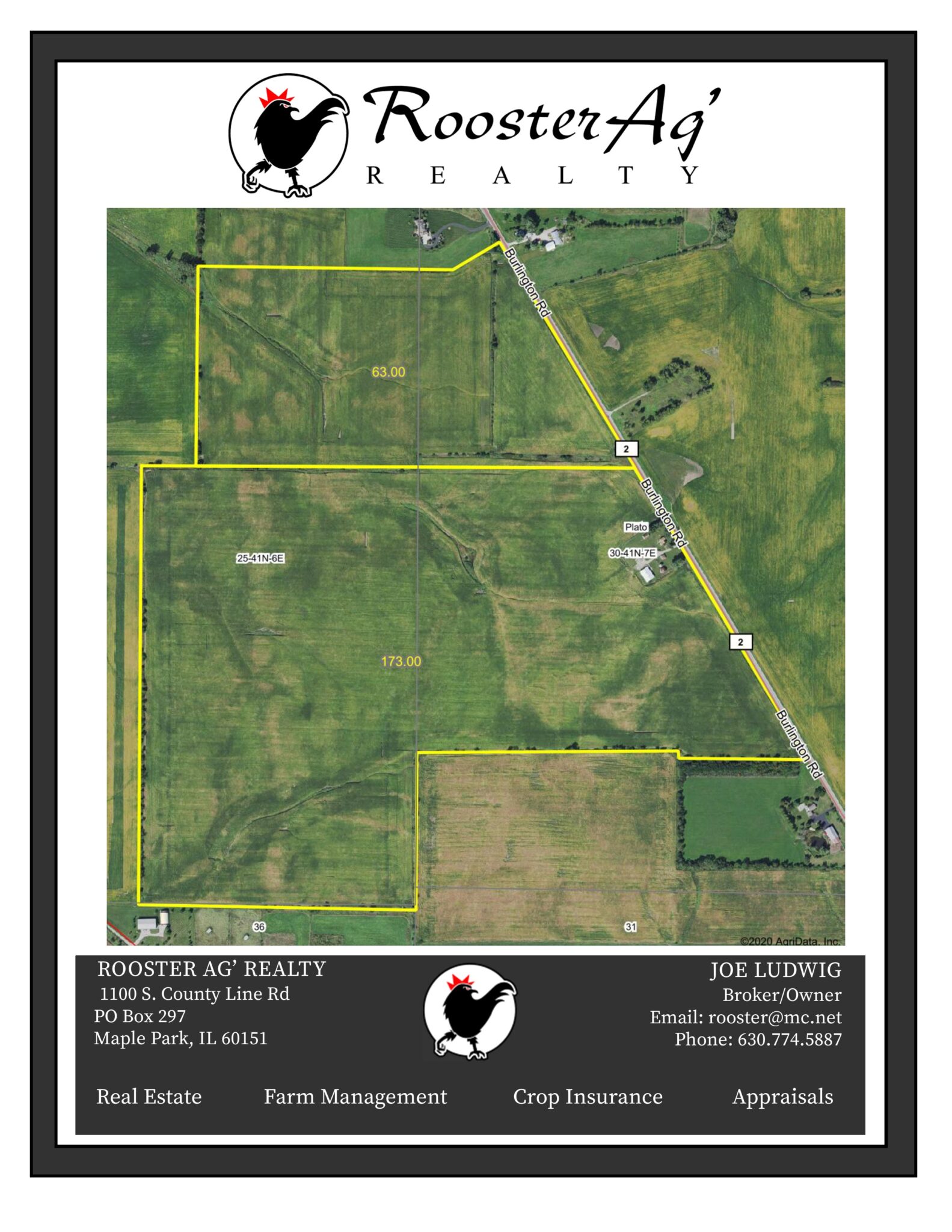 Burlington Road Farm For Sale Burlington, IL Rooster Ag' Realty