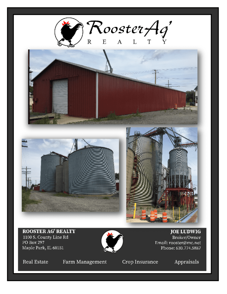 DeKalb County, Cortland Grain Facility Commercial For Sale Rooster