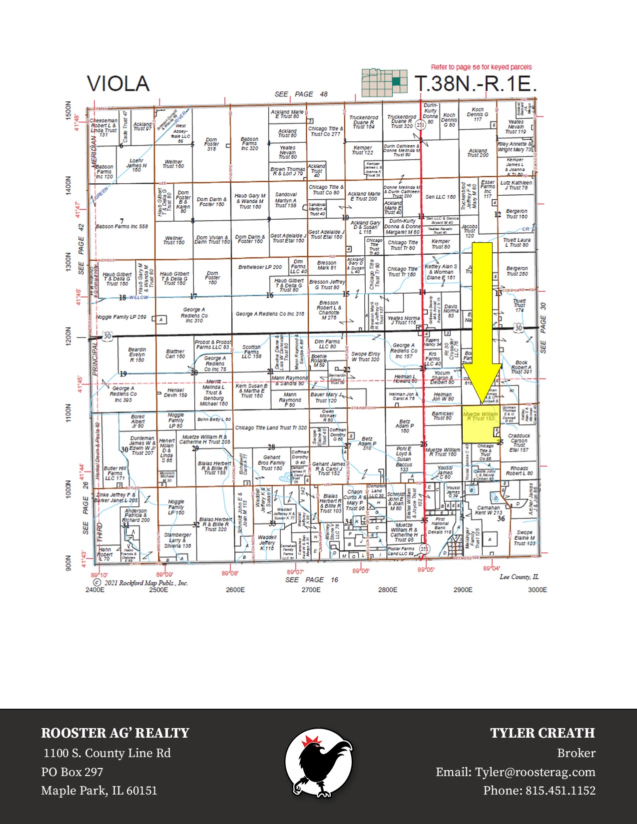 The Compton Farm Lee Co, IL Rooster Ag' Realty