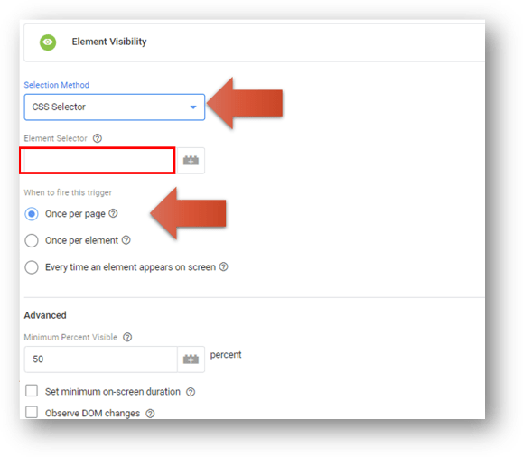 How to Use CSS Selectors in GTM With Element Visibility