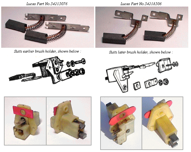 Lucas 11AC alternator Brusj=hes and bearing replacement