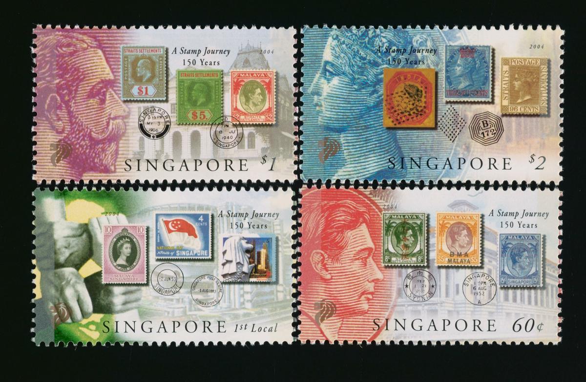 A set of eight stamps commemorating Singapore’s National Day