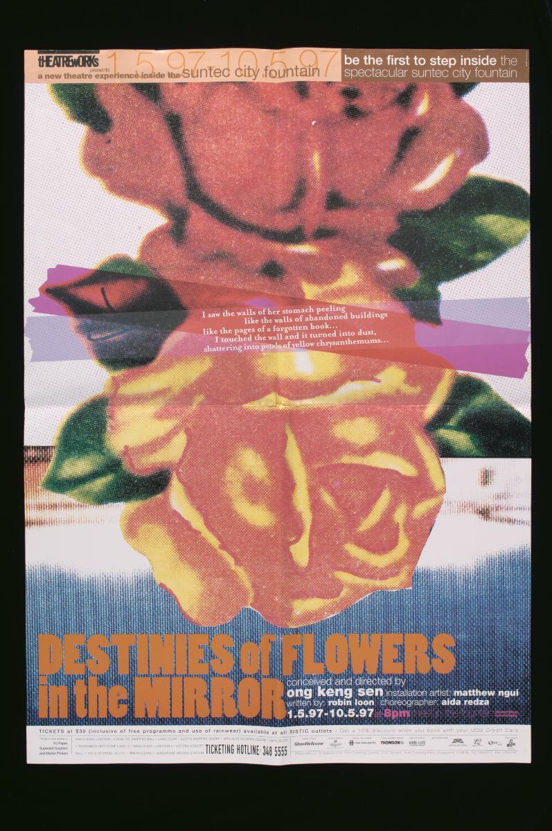 Poster for the TheatreWorks’ production, ‘Destinies of Flowers in the