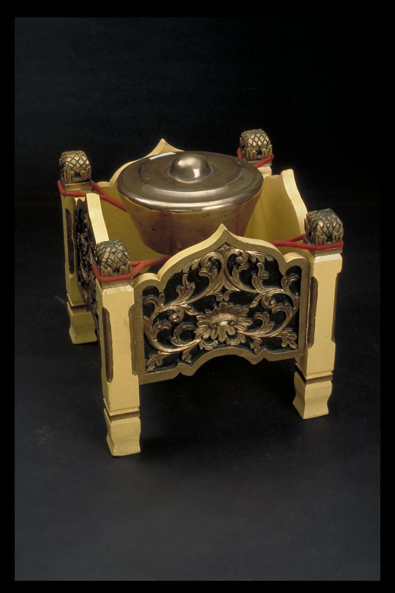 Gamelan gong with stand
