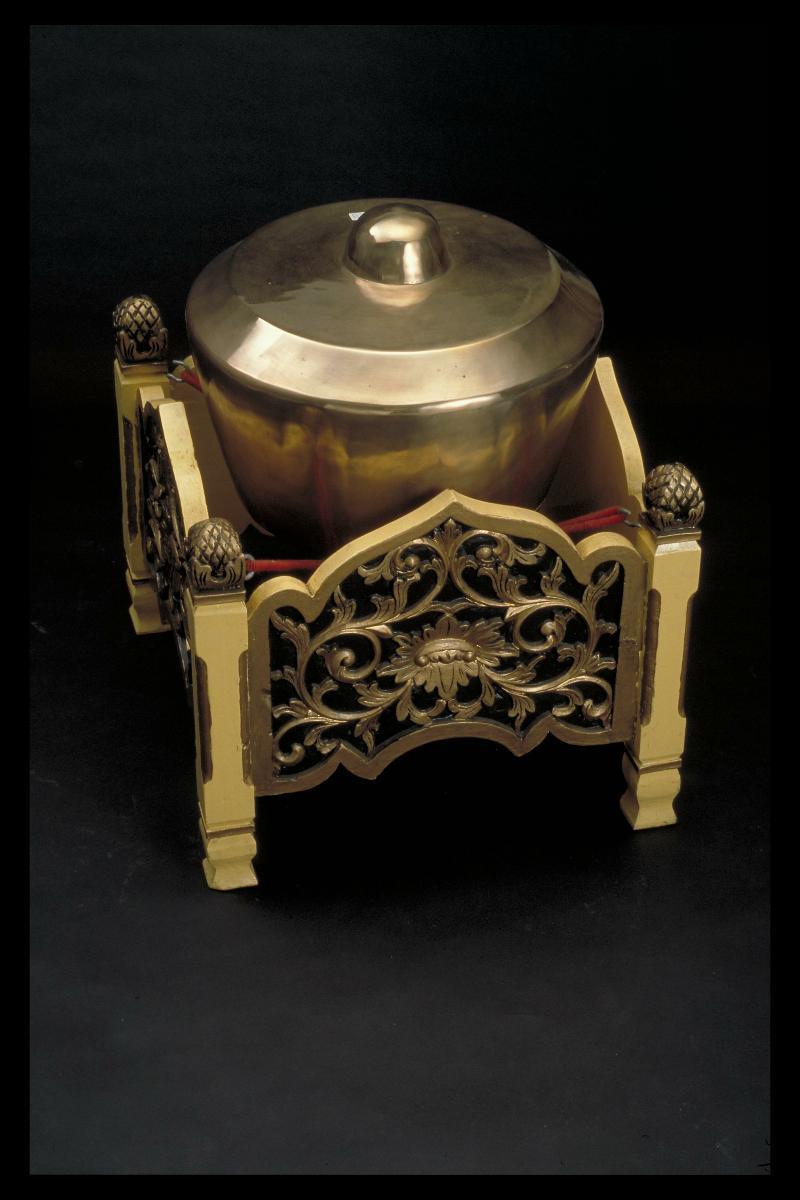 Gamelan gong with stand