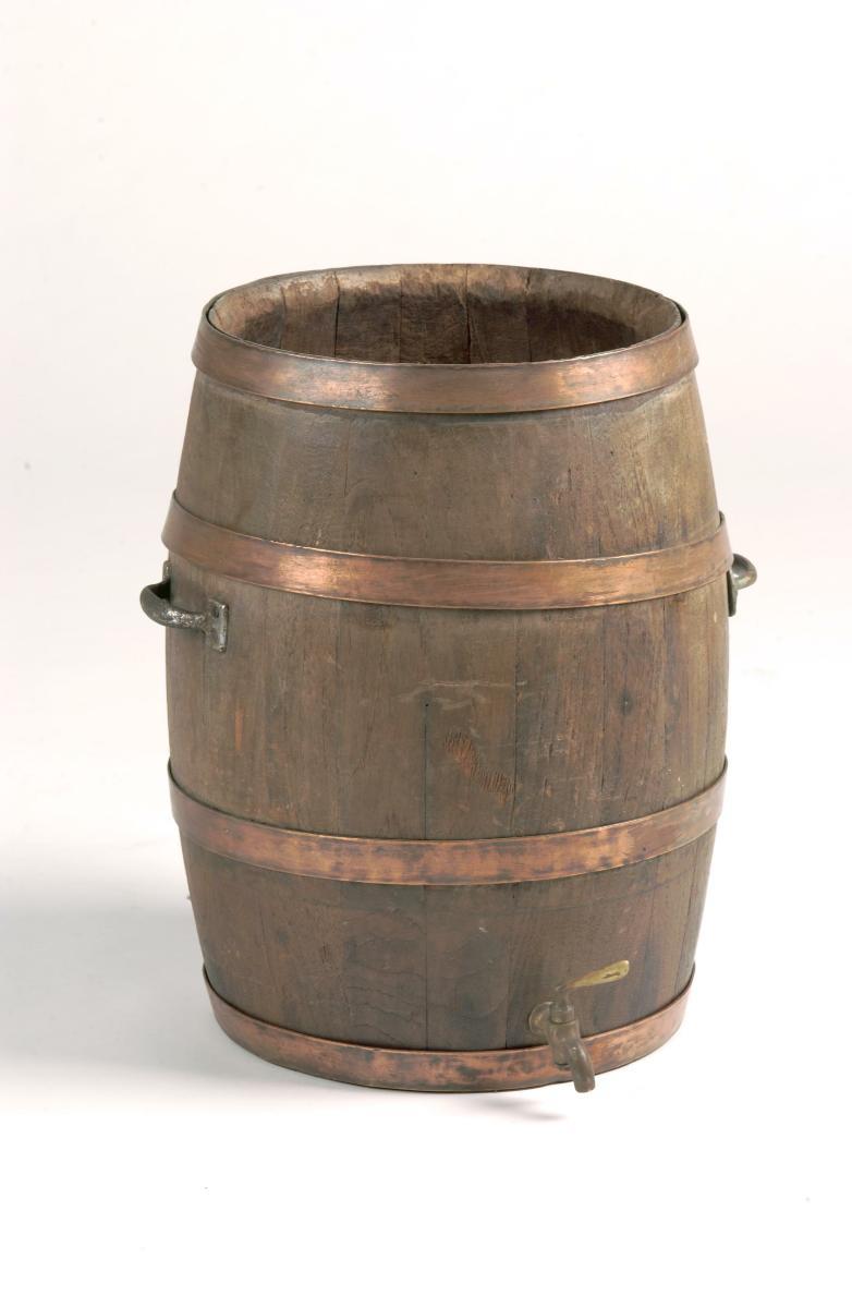 Wooden barrel with a tap