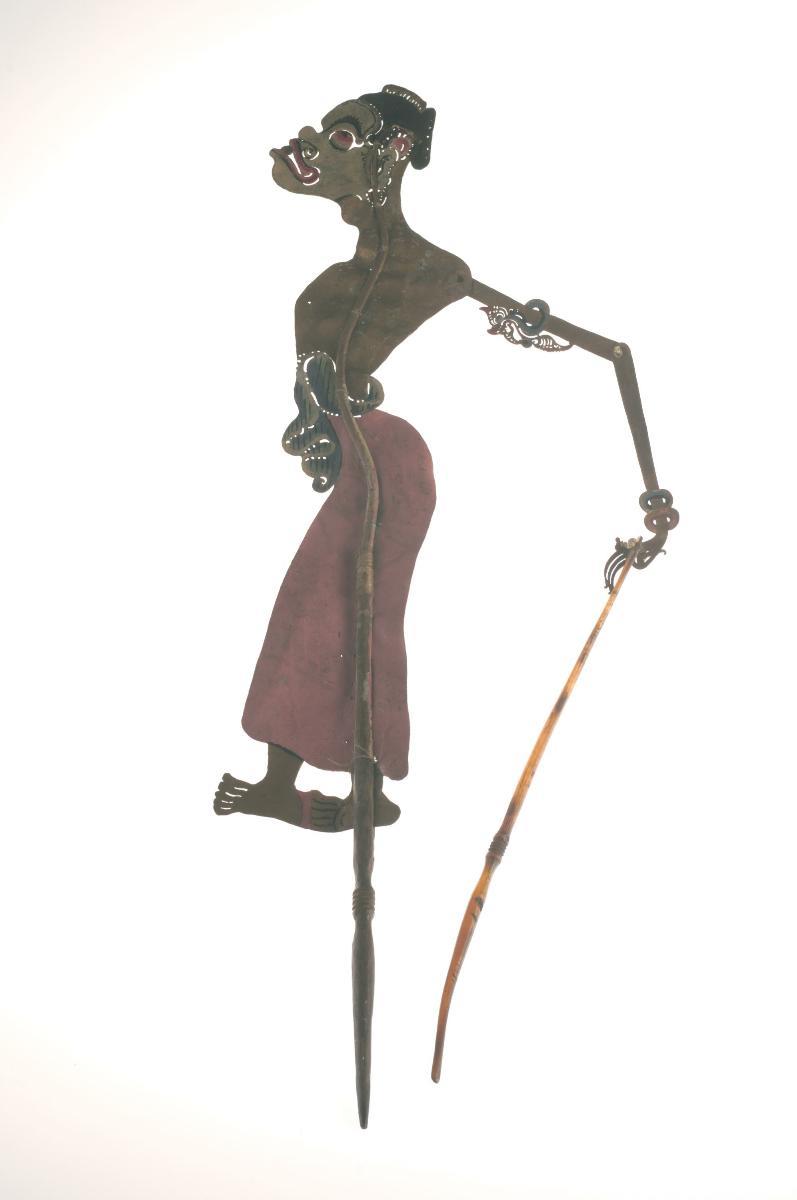 Shadow puppet, female clown servant