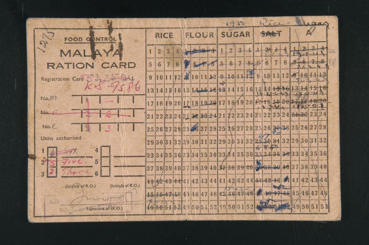 Malaya ration card