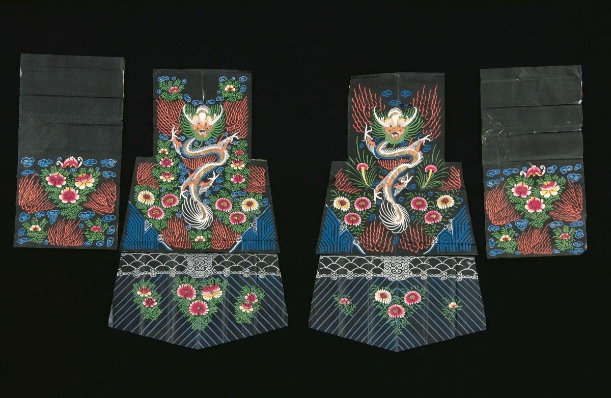 Parts of a paper robe