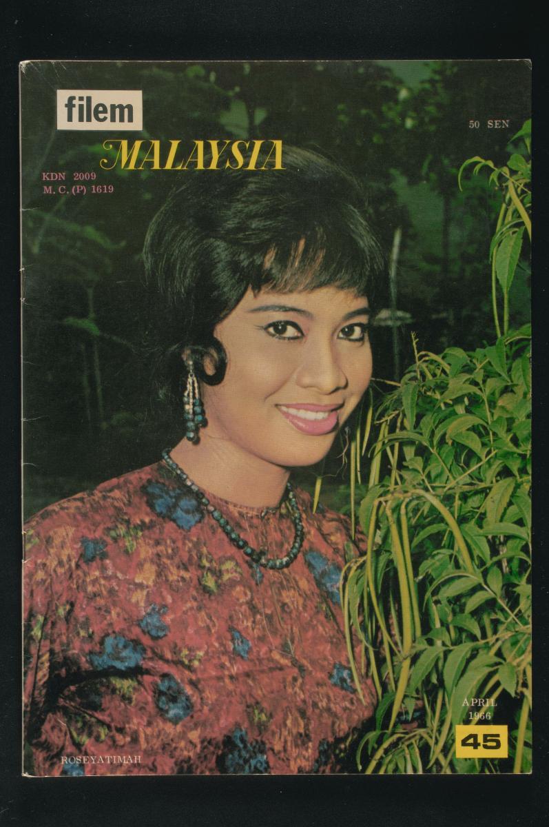 ‘Filem Malaysia’ magazine featuring Malay film actress Roseyatimah on