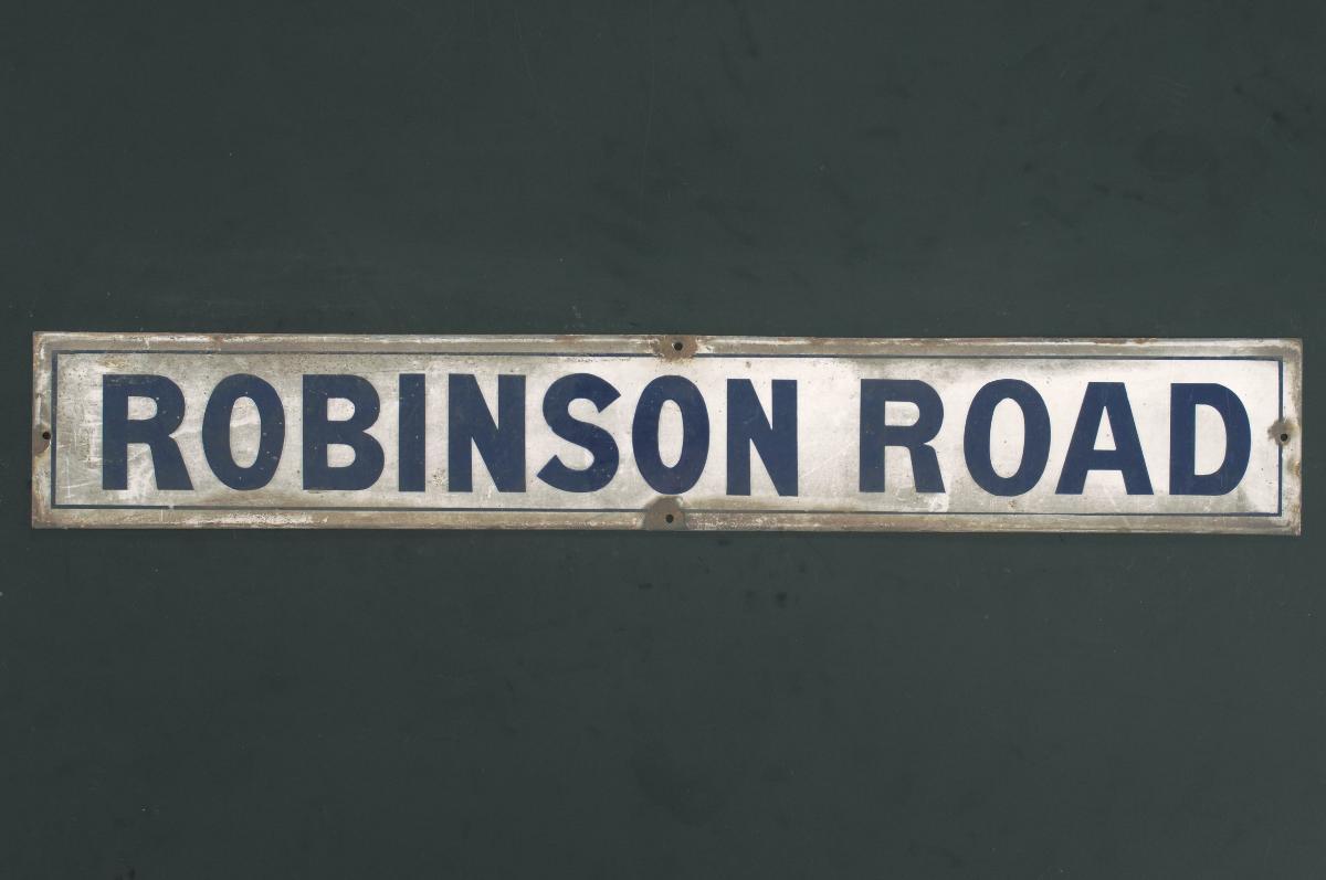 Street sign of Robinson Road