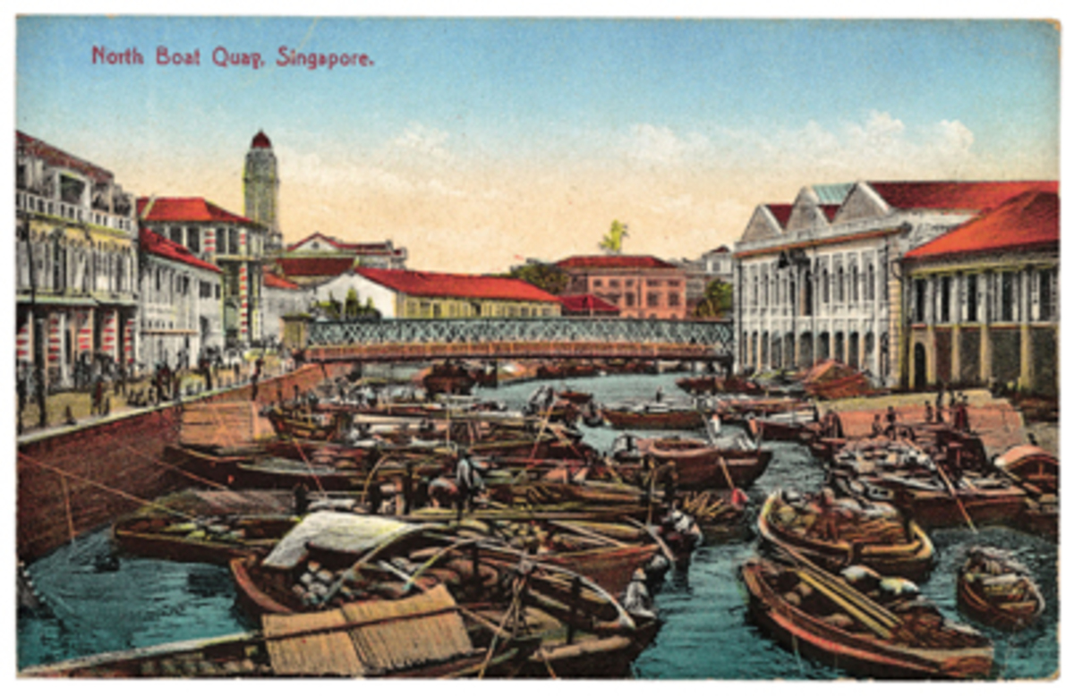 c1930 North Boat Quay Postcard