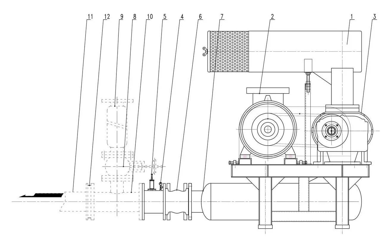 Custom Pipe Installation Reference Drawing Of Roots Blower, 42 OFF