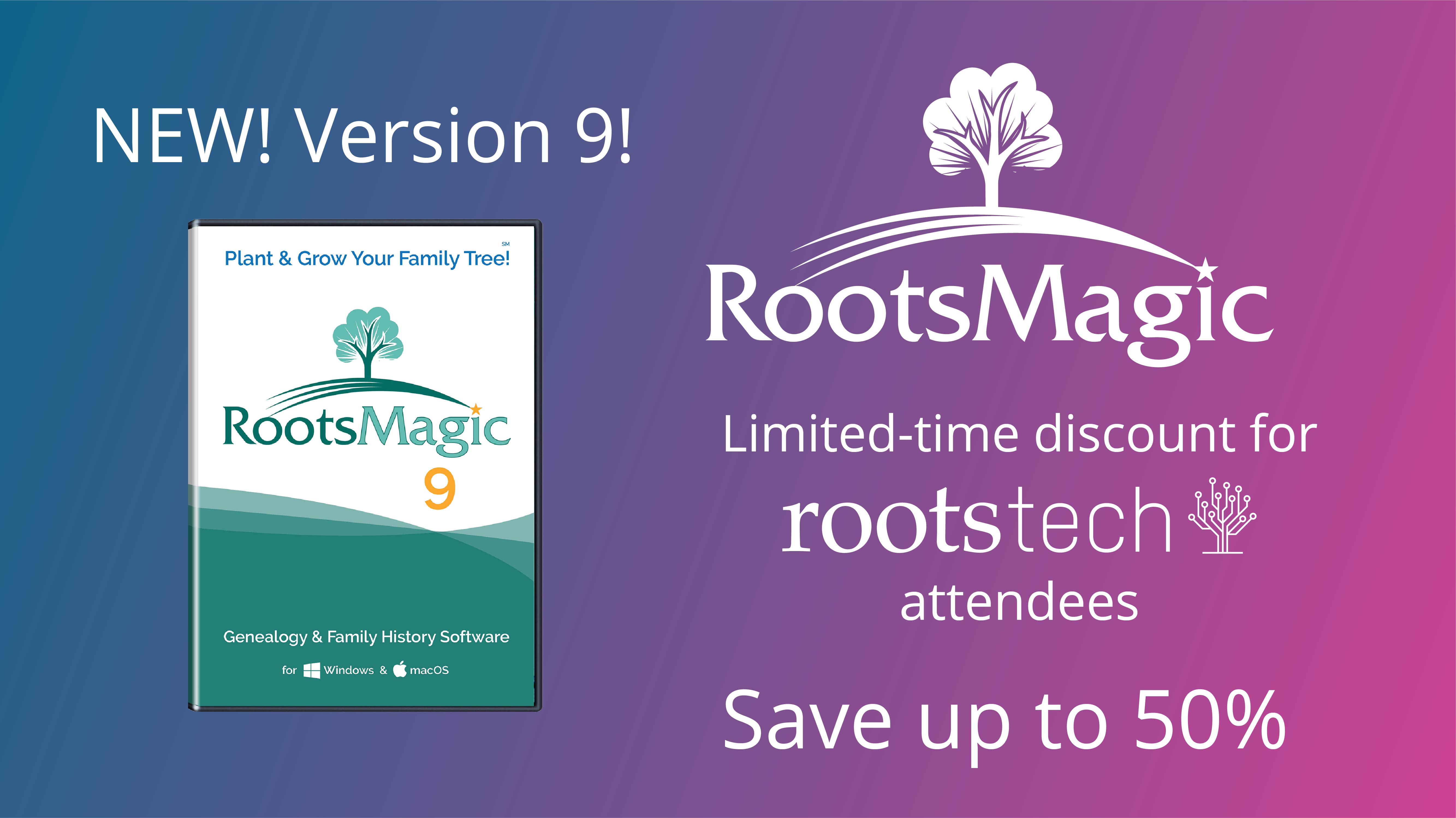 Special RootsTech Discount on RootsMagic Software