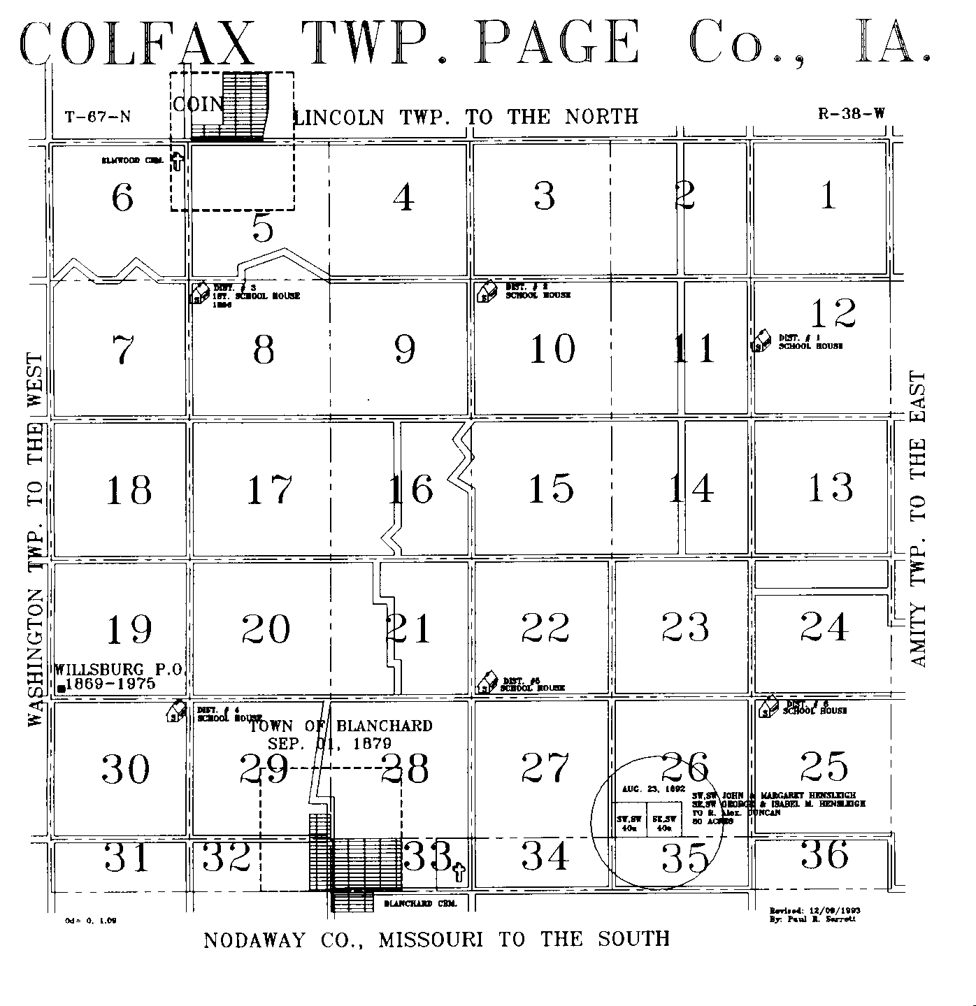 Colfax Township, History