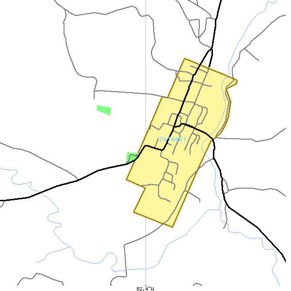 Village of Zaleski Ohio Map