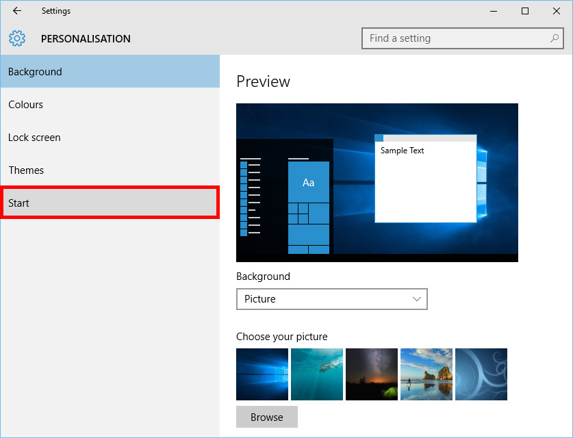 Change Windows 10 Start Menu to Full Start Screen