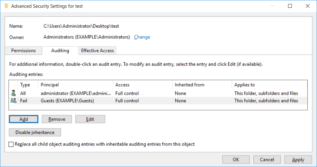 Security Audit Advanced Security Audit Policy Settings