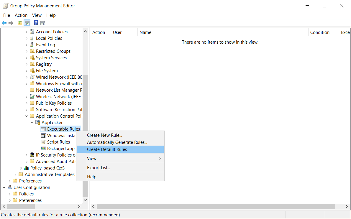 Implement AppLocker Rules in Windows Server 2016 RootUsers
