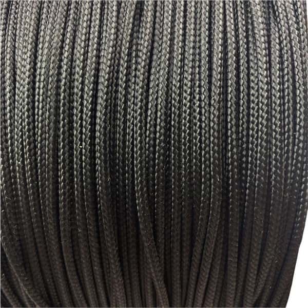 6mm 16 Plait Black Braided Polyester Rope With A Core X 100 Metres