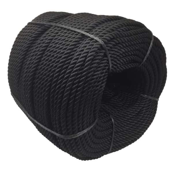 10mm Black Polyester Rope (220 Metre Coil) RopeServices UK