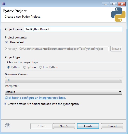 How to Configure Eclipse for Python
