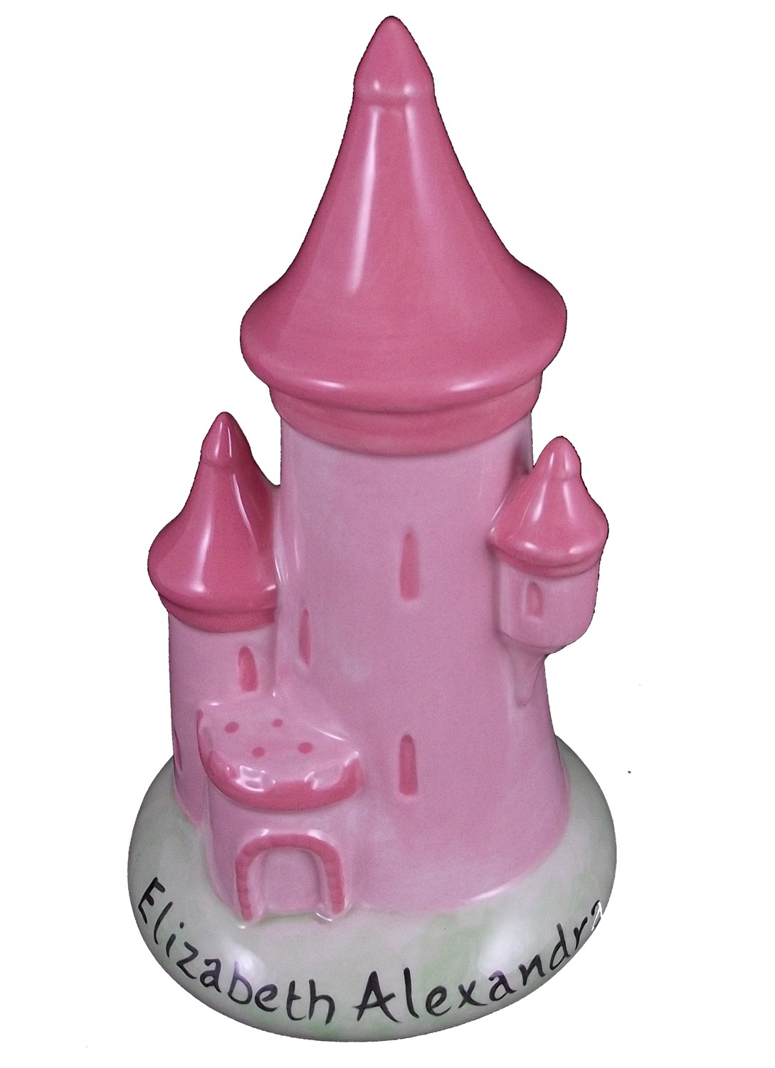 Personalised Ceramic Fairy Castle Money Box Rosebud Ceramics