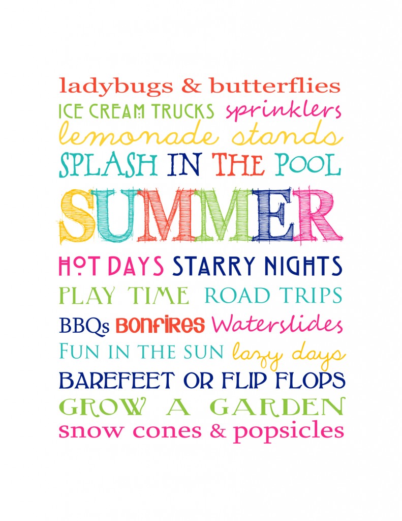 Free Summer Printables • Rose Clearfield