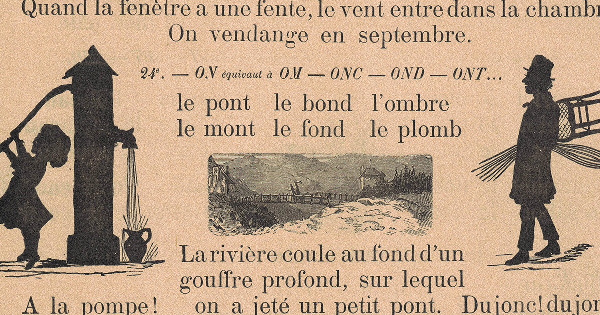 Free Vintage French Primer Book Pages and Illustrations • Rose Clearfield
