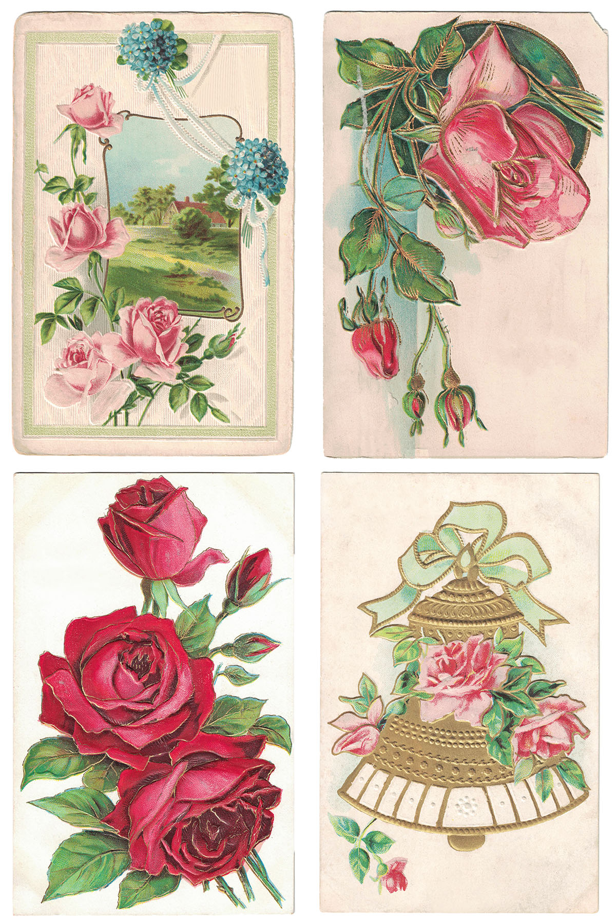 Free Printable Vintage Roses Postcards • Rose Clearfield