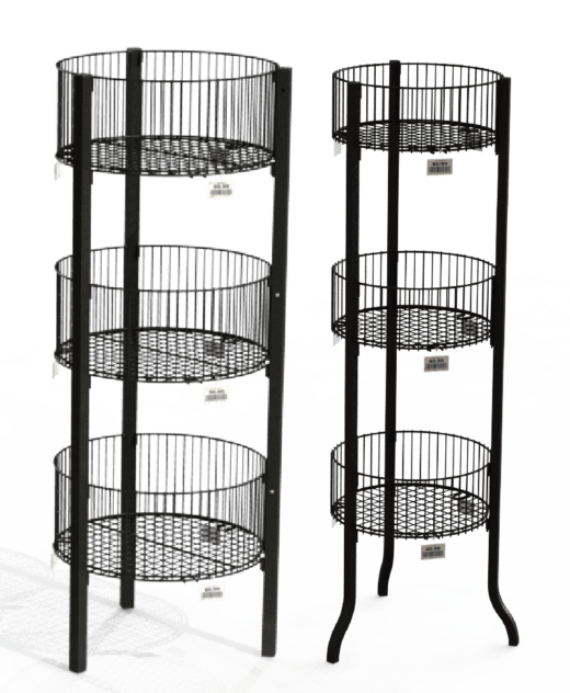 Three Tier Wire Bin Merchandisers Rose Displays