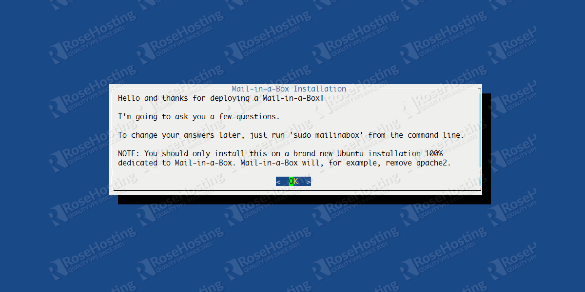 How to Setup an Email Server with MailinaBox on Ubuntu RoseHosting
