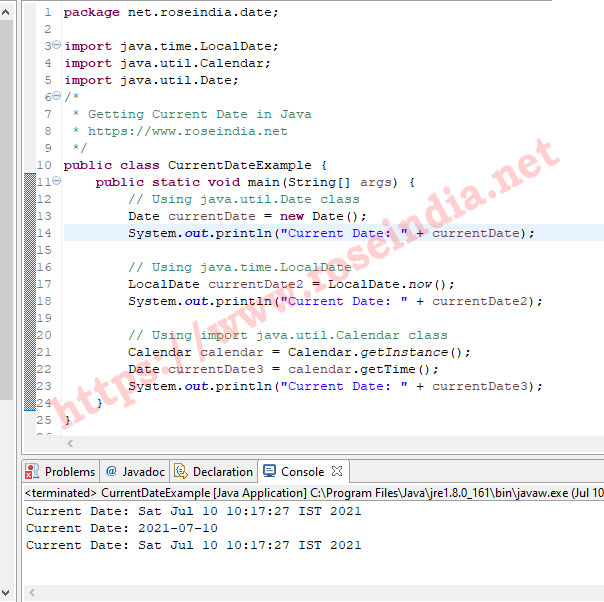 How to get today's date in java in mm/dd/yyyy format?