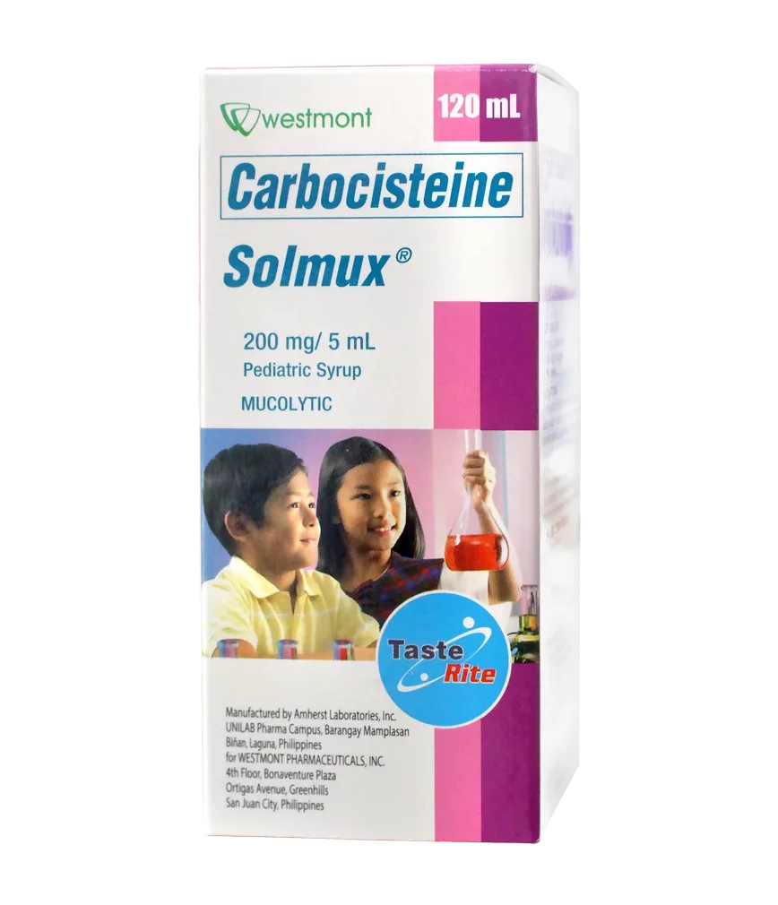 Solmux 200 mg Pediatric Syrup 120 ml Rose Pharmacy Medicine Delivery