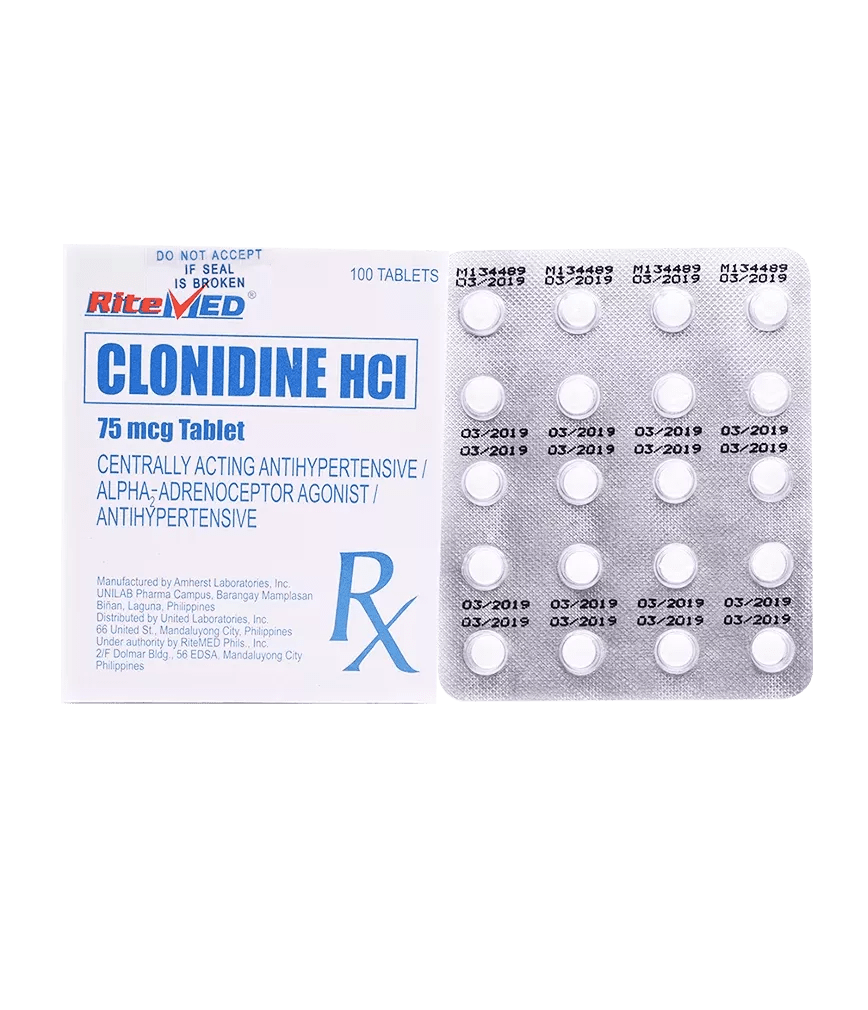 Clonidine Hcl 75Mcg Tablet Ritemed Rose Pharmacy Drugstore