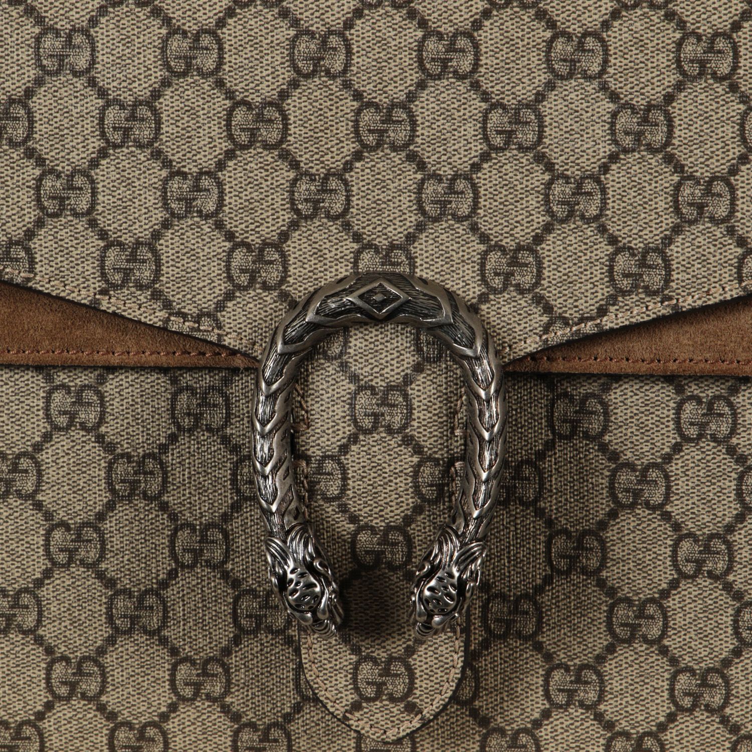 GUCCI DIONYSUS SUEDE & CANVAS HANDBAG