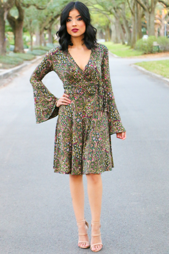 bell sleeve long frock