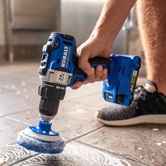 RotoScrub Bathroom Cleaning Scrub Pads Drill Accessory Kit RotoScrub