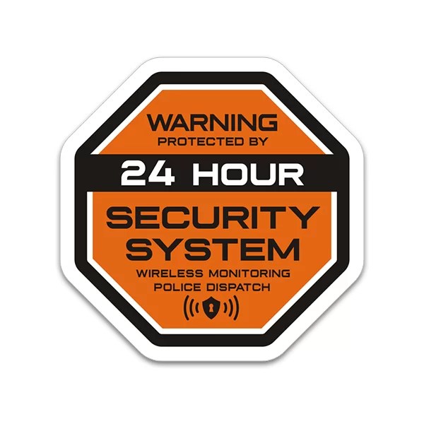 AntiTheft System Police Traceable Security Alarm Warning Sticker Decal