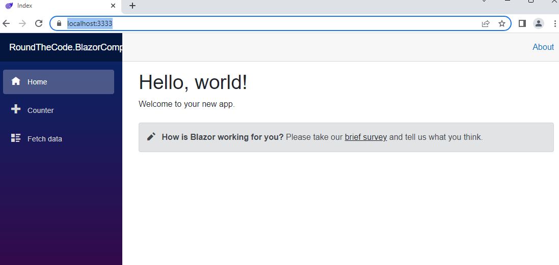 Blazor component Razor tutorial and example