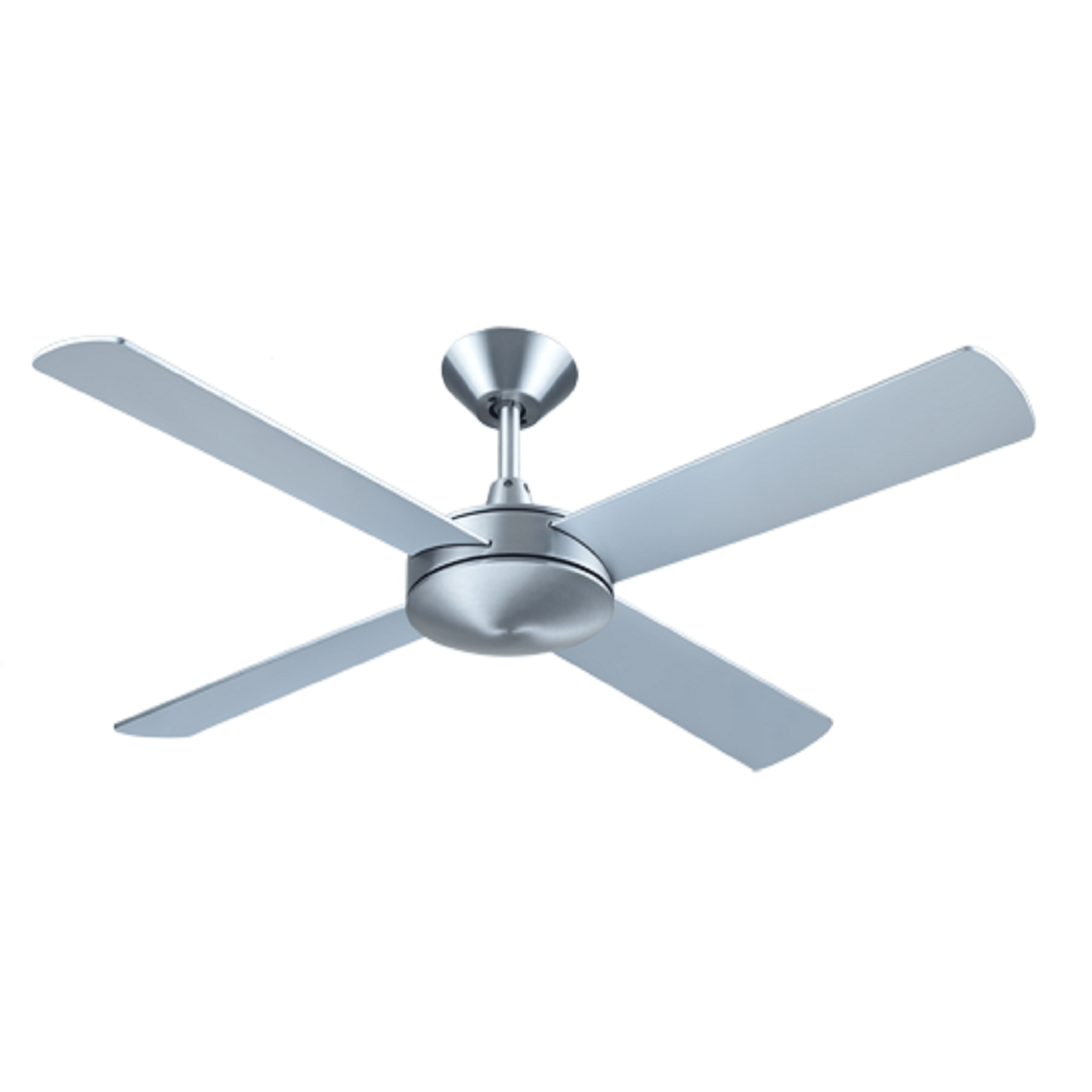 Hunter Pacific Intercept II Brushed Aluminium Ceiling Fan without Light