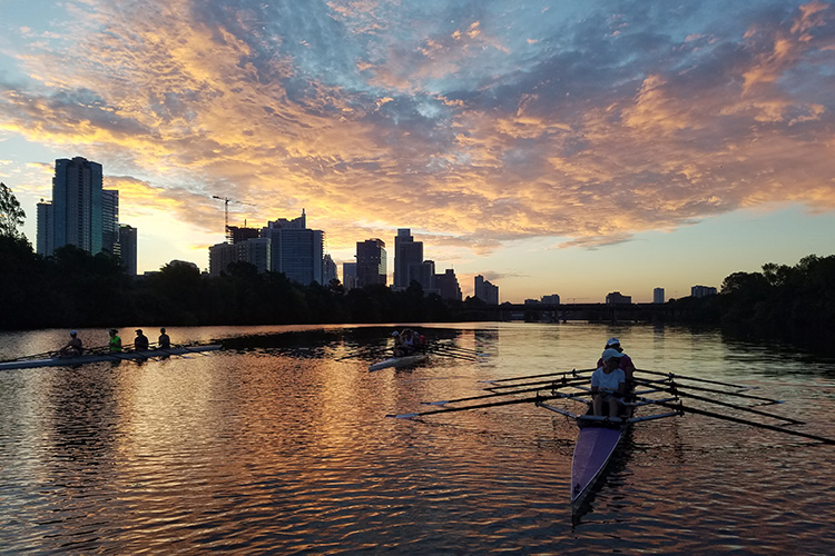 Austin Sunset row2k Rowing Photo of the Day