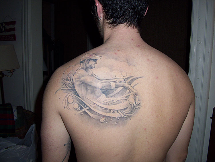 Rowing Oars Crossed Tattoo