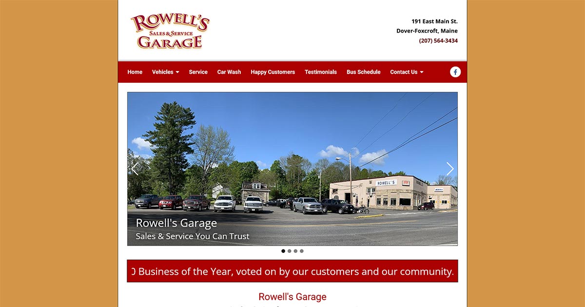 Rowell's Garage Maine Car Dealership, Used Auto Dealership
