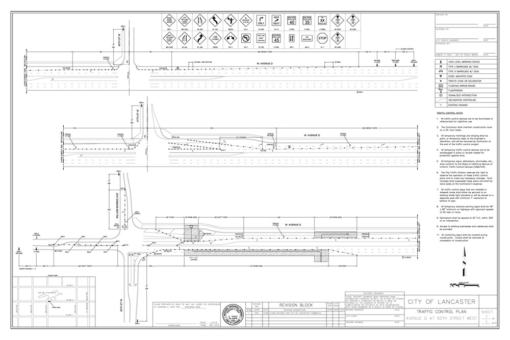 Traffic Control Plans & Engineering Right of Way Inc