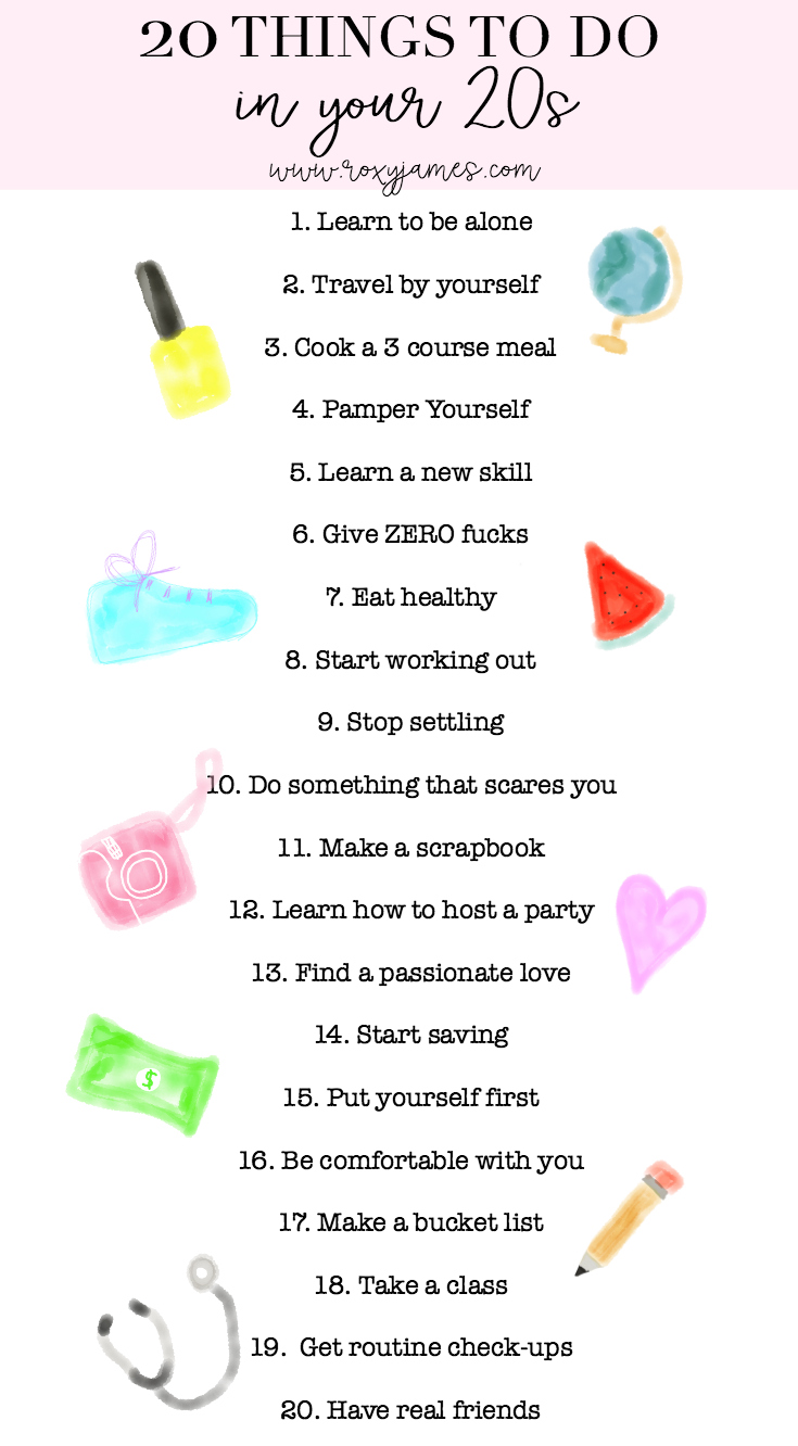 20 things you NEED to do in your 20s