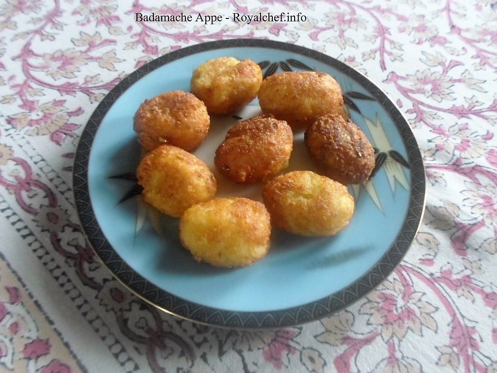Badamache Appe Recipe in Marathi Royal Chef Sujata