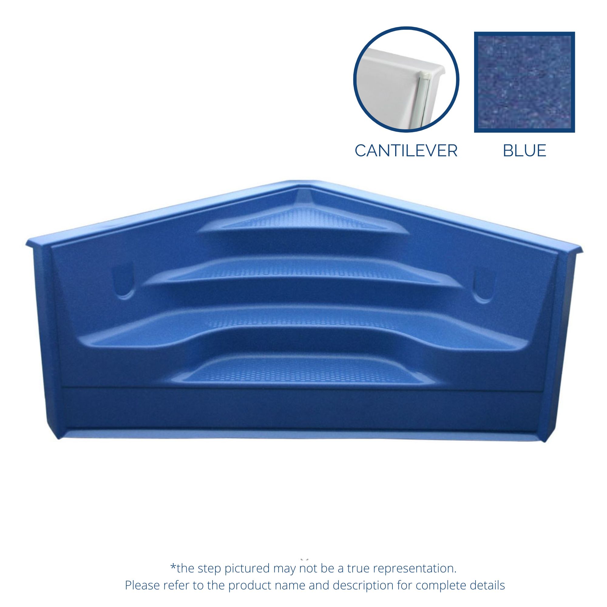 ALPS 6' Corner Step Cantilever Blue Granite Royal Swimming Pools