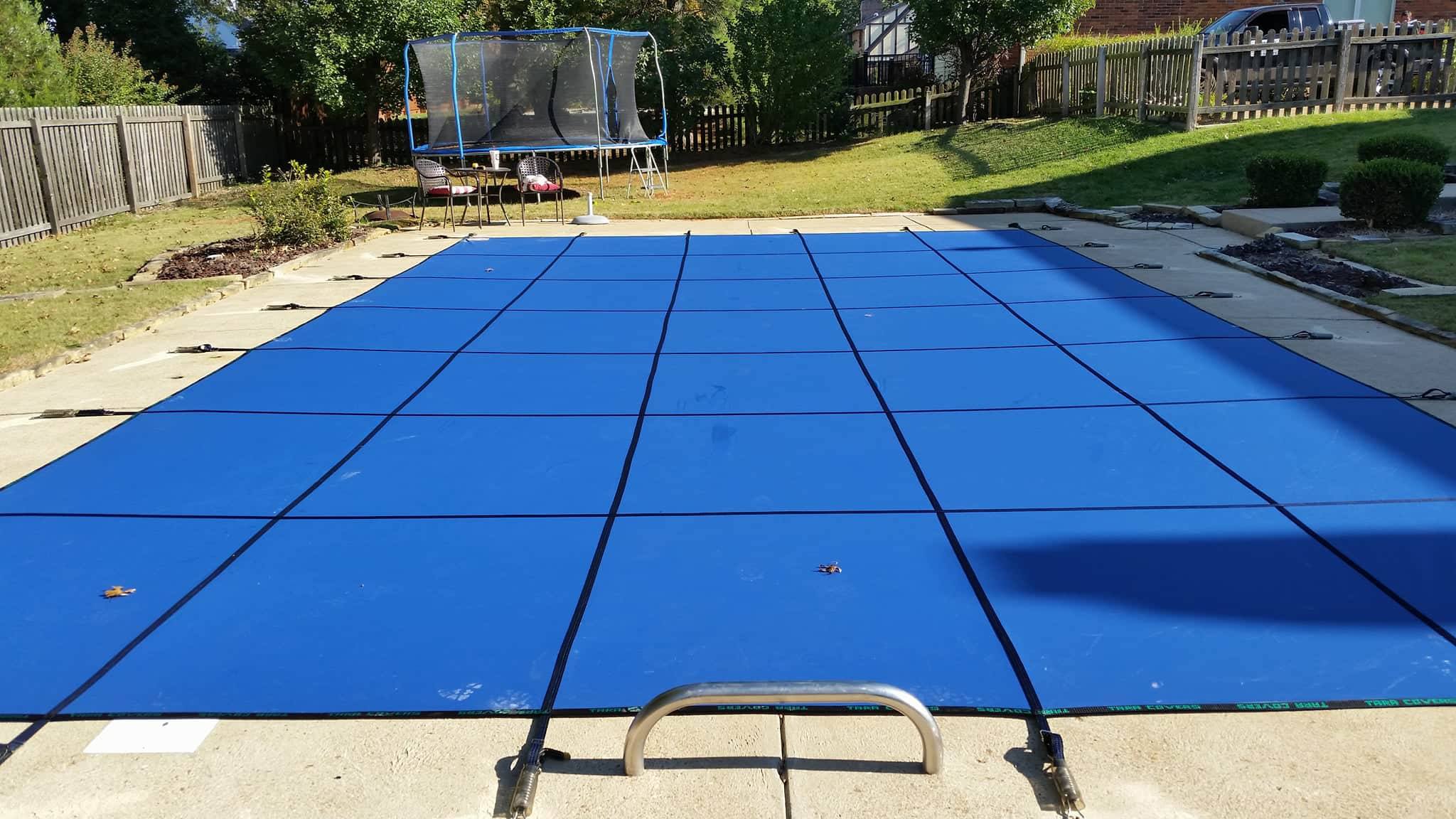 Tara Premium 16'6" x 35'6" Grecian Solid Safety Cover with 4x6 CES